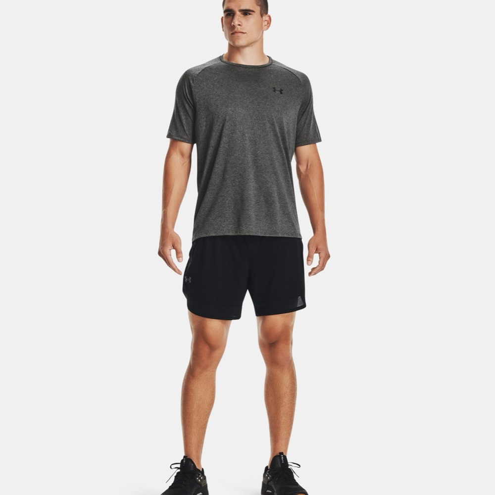 Under Armour HeatGear Loose Fit Short Sleeve Shirt, Dark Grey, 3X Tall